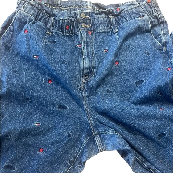 Tommy Hilfiger Blue Straight Leg Jeans with Embroidered size 18 - Picture 6 of 14
